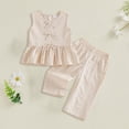 thumbnail image 2 of Girls 2 Piece Outfits Cotton T-Shirt and Shorts Set with Pockets Casual Wear 6-12 Months 12-24 Months 2t 3t 4t 5t 6t 7t 8t 9t Children 3-4 Years, 2 of 4