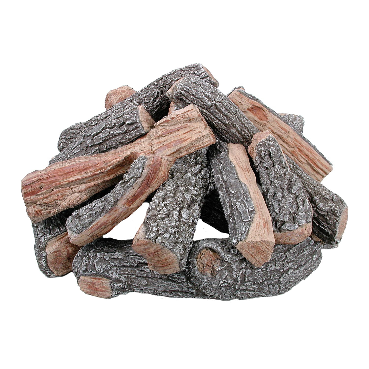 Rasmussen Fire Pit Log Set, Bark/Split, Round Stack, 30Inches