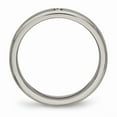 thumbnail image 2 of Titanium Polished Grooved Comfort Back CZ Ring, 2 of 11