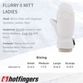 thumbnail image 4 of HOTFINGERS Flurry ll Mitt Ladies Alpine Sport Mittens, Color: White, Size: S, 4 of 5
