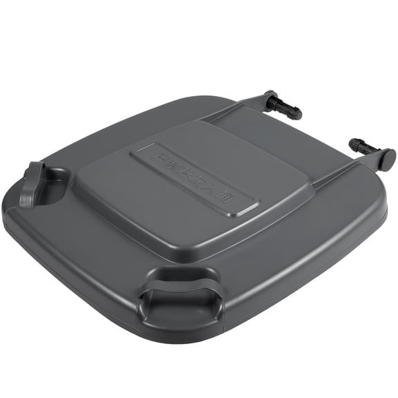 Nicehomfit Ergonomic Flip Top Black Plastic Trash Can Lid for Outdoor Waste Management