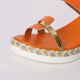 thumbnail image 4 of Sandales Compensées pour Femmes 2026 à Bout Ouvert, Pantoufles Décontractées, Sandales à Enfiler, Sandales à Plateforme pour Femmes, Plage, Voyage, Marche, Chaussures Rouges Taille 7, 4 of 7