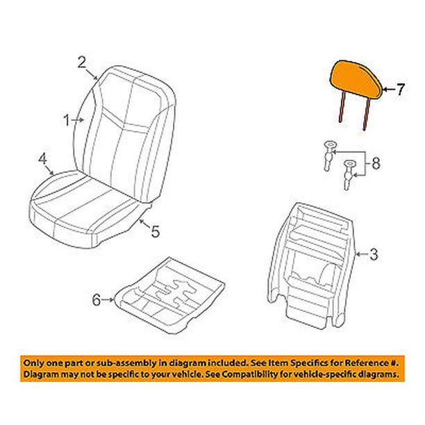 Dodge CHRYSLER OEM 1114 Avenger Front SeatHeadrest Head Rest