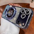thumbnail image 5 of Magnetic Case for iPhone 17 Pro Max [Compatible with MagSafe] Ring Holder Stand, Women Girls Clear Cute Glitter Bling Cover Diamond with Camera Protectors Cover for 6.9", Blue, 5 of 12