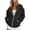 A-Black, variant on Women's Hoodie Jackets Hooded Zip Up Long Sleeve Ruched Cuff Sweatshirts with Kangaroo Pocket Solid Loose Fit Casual Blouses for Fall Winter B-Black