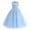 Rainbow Blue, variant on IBTOM CASTLE Flowers Girls Tulle Lace Dress for Kids Wedding Bridesmaid Pageant Birthday Party Communion Formal Princess Prom Maxi Gown 6-7 Years White