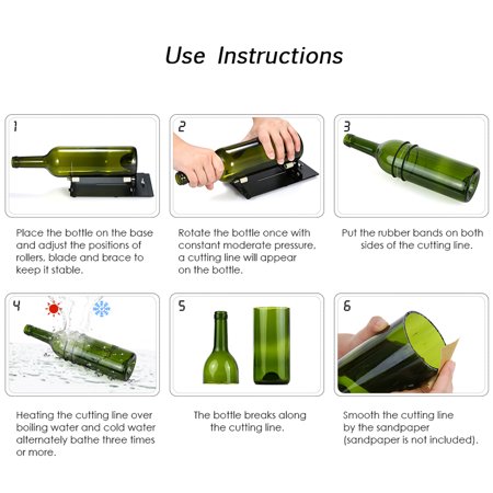 Glass Bottle Cutter Cutting Tool Upgrade Version Square and Round Wine