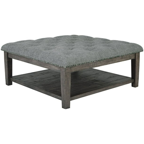Ashley Furniture Borlofield Tufted Square Coffee Table Ottoman in