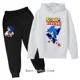 thumbnail image 4 of Conjunto de sudadera con capucha Sonic para niños, primavera y otoño, 2 piezas, bonitos trajes con capucha para niños y niñas de 3 a 14 años, 4 of 5