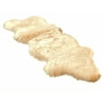 thumbnail image 5 of Soho Luxurious Faux Sheepskin Pelt Cream Shag Area Rug or Runner, 5 of 5