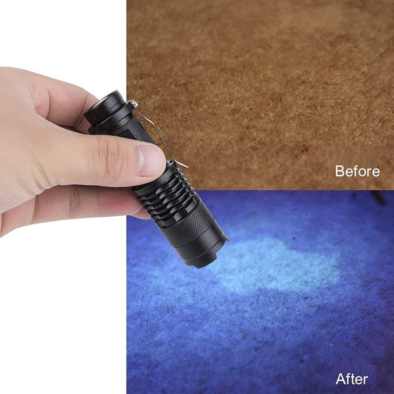 UV Ultra Violet LED Flashlight Blacklight 395/365nM Inspection Lamp Torch Vy