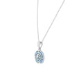 thumbnail image 2 of 925 Sterling Silver Blue Turquoise-Tone Simulated Opal Whirlpool Pendant Necklace, 2 of 4