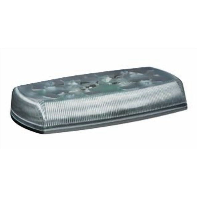 Ecco Electronic Lumière d'Avertissement 5585CA Mini Barre; Montage Permanent; Module Réflecteur à Huit LED; LED Ambré; Lentille Claire; 18 Motifs de Flash; 12 à 24 Volts DC