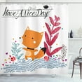thumbnail image 1 of Ambesonne Fox Shower Curtain, Character Geometric, 69"Wx84"L, Multicolor, 1 of 3