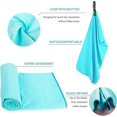 thumbnail image 4 of Juego de toallas deportivas de viaje de microfibra (XL -60"x30"+24" x12)-Toallas de secado rápido, absorbentes y ultracompactas-Apto para playa Yoga Golf Gimnasio Camping Mochilero Senderismo+Toalla de mano y bolsa de transporte (XL NBlue) MintM: 40" x 20"+24" x 12" esquí esquí Gafas de esquí, 4 of 5