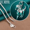 thumbnail image 2 of Dong-collar con colgante de caballo de Plata de Ley 925, cadena de 18-30 pulgadas para hombre y mujer, joyería con dijes para fiesta y boda, 2 of 2