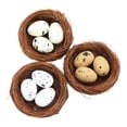 thumbnail image 1 of Nido de pájaro artificial con huevos de espuma, nido de pájaro decorativo, decoración realista para el hogar, decoración de Pascua, práctico, adornos 3 piezas estilo A, 1 of 8