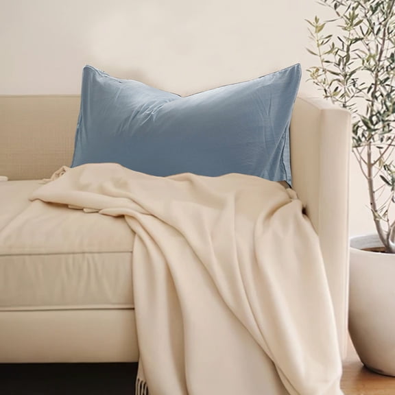 Summer Savings 2025! PRETXORVE Pillowcases, Case Without Printing Japanese Style Washed Pillow Head Cover Bedding Solid Color Clear and Multi-color Selection Elegant and not Clear
