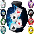 thumbnail image 2 of Nueva moda, gran oferta, sudaderas con capucha de póquer 3D, ropa para hombres y mujeres, tops, jersey de manga larga informal, sudaderas con capucha con estampado de ropa urbana, 2 of 4
