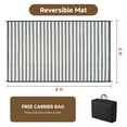 thumbnail image 3 of BERTHMEER Outdoor Rugs 5'x8' on Sale Clearance Waterproof Plastic Reversible Patio Rugs Modern Geometric Stripes Rugs Lightweight Straw Carpets for RV Camping Deck Balcony Porch,Blue Multi White, 3 of 5