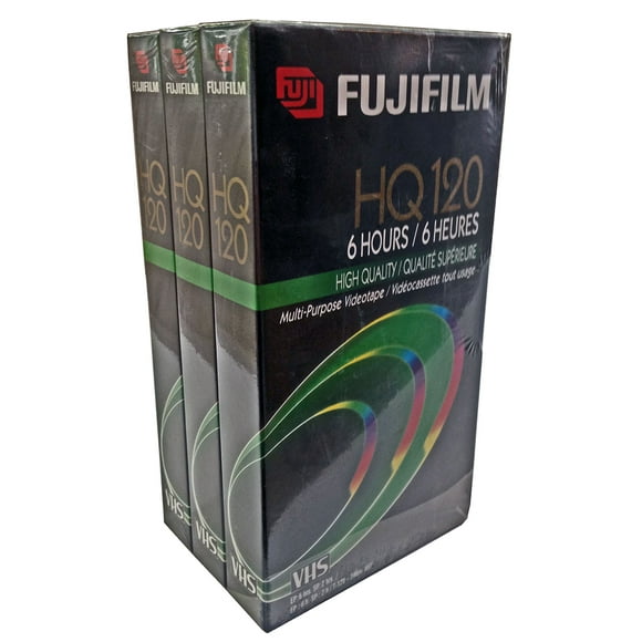 Cintas VHS Fuji HQT1203PK de 120 minutos, paquete de 3