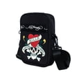 thumbnail image 3 of Ed Hardy Unisex Skull On Black Nylon Cross Body Bag With Adjustable And Removable Shoulder Strap, 3 of 6