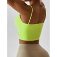 thumbnail image 4 of Arvbitana Women's Slim Yoga Cami Tops Solid Color Front Twist V-neck Vest Sleeveless Spaghetti Strap Slit Show Navel Cropped Camisole Party Streetwear, 4 of 6
