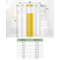 thumbnail image 6 of No Hook Shower Curtain with Snap in Liner, Yellow Stripes Hotel Shower Curtains for Bathroom, Washable Shower Curtain Liner Set with Mesh Top Window, 48"x72", 6 of 6