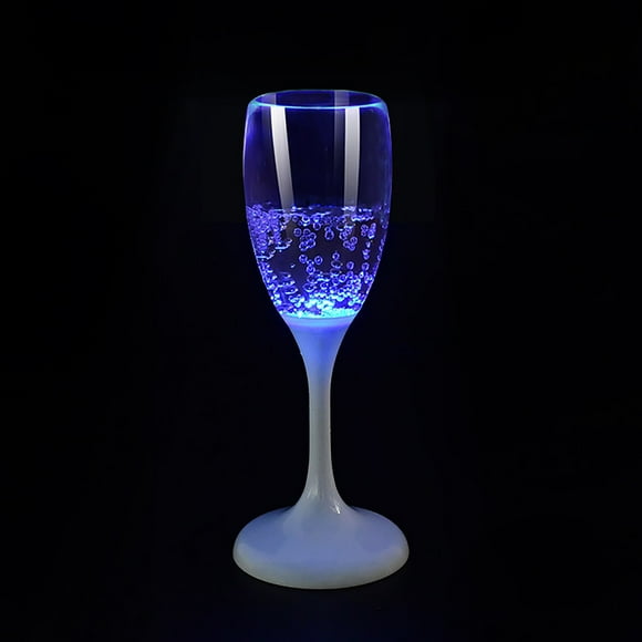 Clearance Items,npkgvia Water Cup,Kitchen Gadgets,LED Luminous Cups Light Up Champagne Glasses Stemless Champagne Flutes Ambient Champagne Glasses Food Grade Creative Glasses For F,Tea Cup,Blue