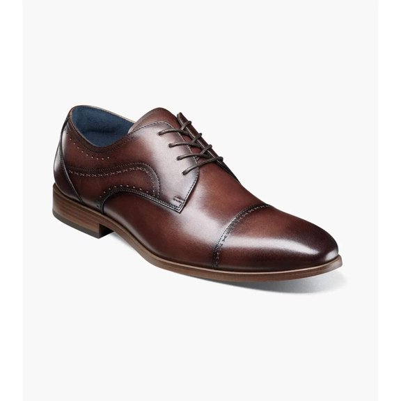 Stacy Adams Bryant Cap Toe Oxford Shoes Leather Brown 25634-200
