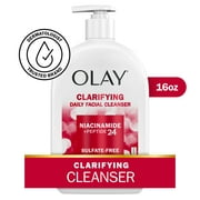 Olay Clarifying Face Wash, Facial Cleanser with Niacinamide, Fights Dryness in All Skin Types, 16 fl oz