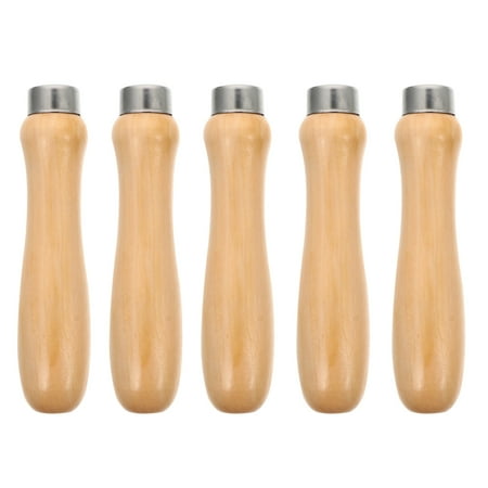 

5pcs Wooden File Handle with Strong Metal Collars for Metal File Wood Rasp