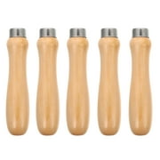 File Handle 5pcs Wooden File Handle with Strong Metal Collars for Metal File Wood Rasp