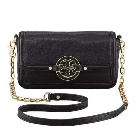 Burch Leather - Tory Burch Amanda Mini Black Leather Cross Body Bag