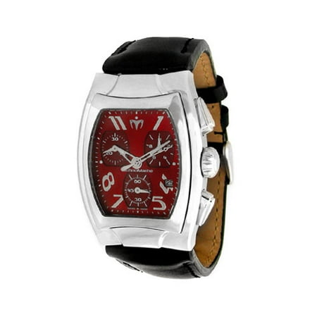 Ladies Square Chronograph Black Leather