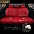 thumbnail image 5 of OTOEZ Car Seat Covers Full Set Leather Front and Rear Bench Backrest Seat Cover Set Universal Fit for Auto Sedan SUV Truck, 5 of 10