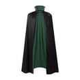 thumbnail image 6 of Gelikeya Halloween Reversible Hooded Cloak Unisex Stand Collar Cape Halloween Christmas Party Apparel, Green, Size 80cm, 6 of 6