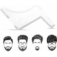 thumbnail image 1 of professional beard stencil,beard shapes for chin beard, sideburns, neck,styling tool（white）, 1 of 5