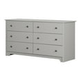 thumbnail image 2 of South Shore Vito 6-Drawer Dresser for Adult, in Soft Gray, 2 of 11