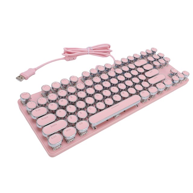 Clavier de Jeu RGB 87 Touches, Clavier Mécanique avec Interrupteur Bleu et Rétroéclairage RGB, pour Ordinateurs PC Plug and Play