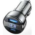 thumbnail image 1 of INIU Car Charger Rápido para Auto, Adaptador para Auto de 66W con Puertos Duales [USB C+USB a] para iPhone iPad Samsung, Negro, 1 of 8