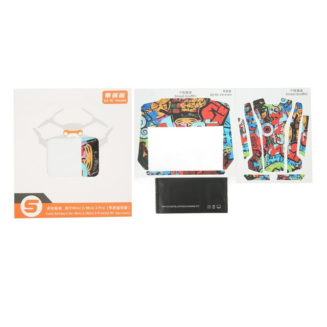 Pegatinas de drones RC desmontables, anti - raspado, PVC brillante, Corte preciso DJI mini 3 tipo 3 paquete de piel sin burbujas
