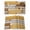 Brown, Mustard Yellow, variant on Placemats Set of 4, Brown Yellow Vintage Woven Placemat, Linen Place Mats for Kitchen/Dining Tables, Retro Farmhouse Elegant Pastoral Washable Table Mats for Party