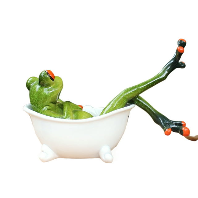 Transemion Decorative Frog Figurines Charming Ornaments For Home Decor Adding Touch Of Vitality To Home