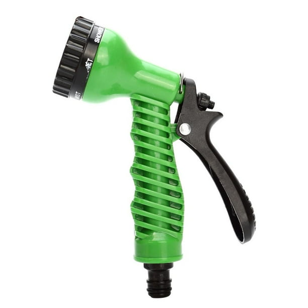 Pistola de riego ajustable, boquilla para manguera de jardín, rociador para césped y lavadero de autos (verde)