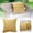 Gold, variant on Soft Chenille Throw Pillow Covers 16x16 - Pack of 2 Textured Decorative Pillowcases for Spring & Summer - Neutral Accent Cushion Covers for Farmhouse & Modern Decor