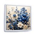 thumbnail image 2 of Designart "White Bloom Blue Bonnets Arrangement I" Blue Bonnets Floater Framed Wall Art Living Room, 2 of 5