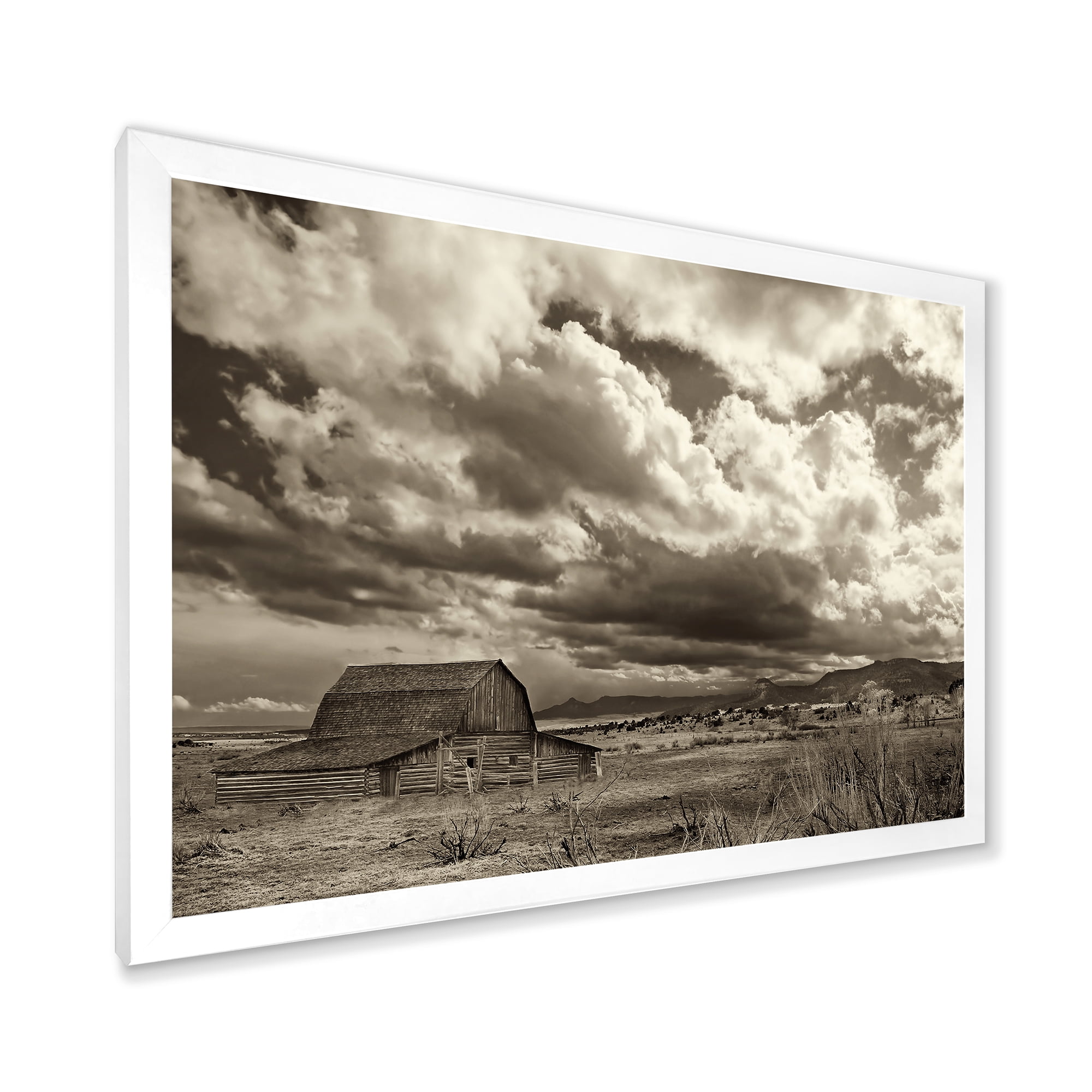 Designart 'Clouds After The Rain On The Prairie' Traditional Framed Art Print