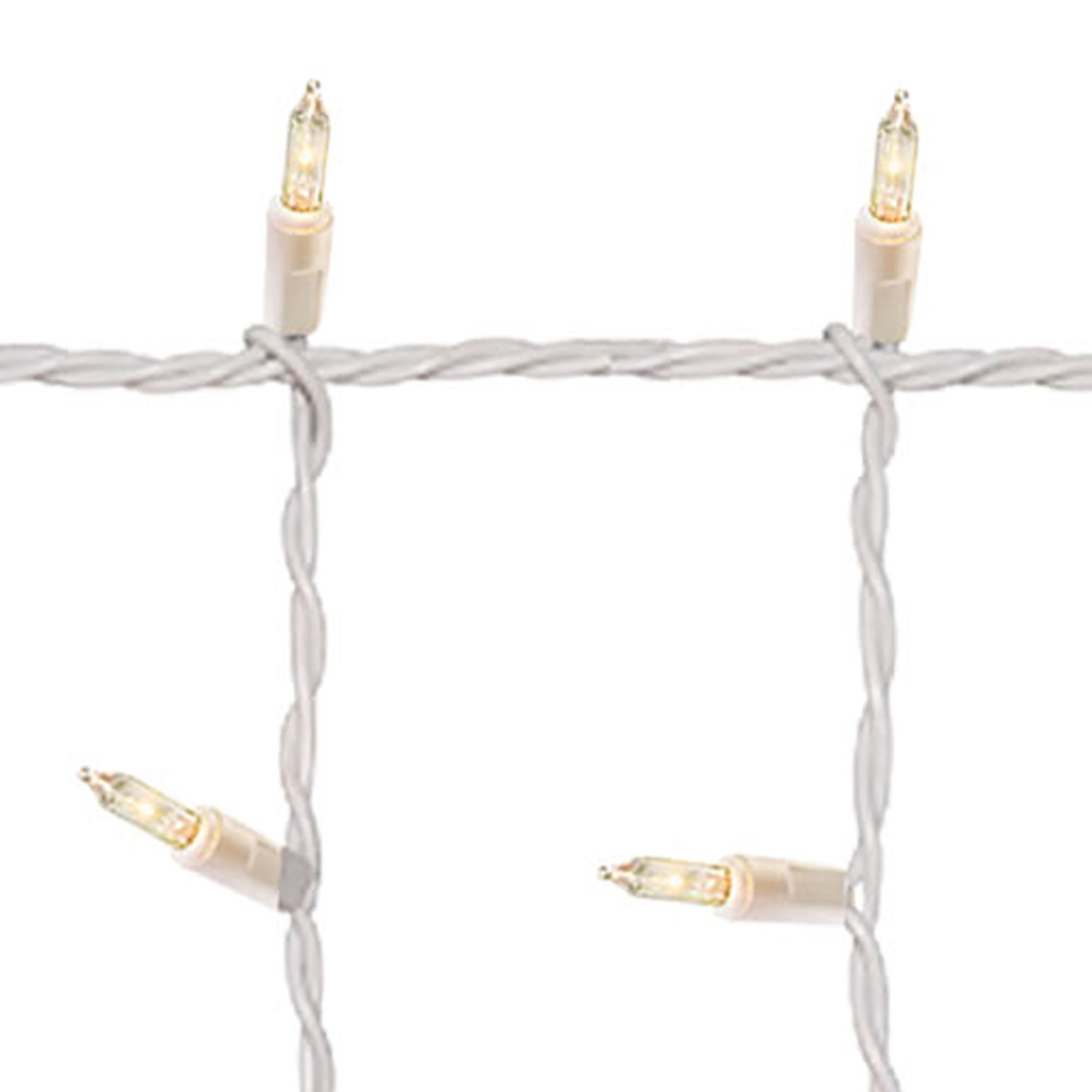 Indoor/Outdoor 300-Count Incandescent Christmas Icicle Lights, Clear, White Wire, 18', by Holiday Time