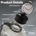 thumbnail image 5 of Large Water Bottle with Motivational Time Marker, 74oz Water Jug with Handle Leak-Proof, Clear  half gallon water Bottle for Gym Camping Workout Outdoors, 5 of 6